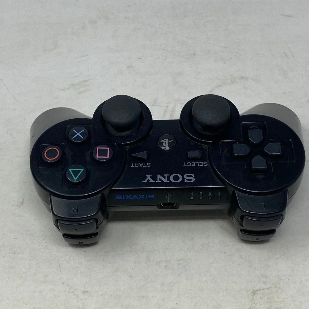 Sony PS3 SIXAXIS Wireless Controller Black CECHZC1U PlayStation 3‎ OEM Untested